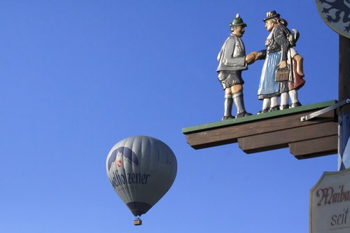 balloon  maypole  upper bavaria