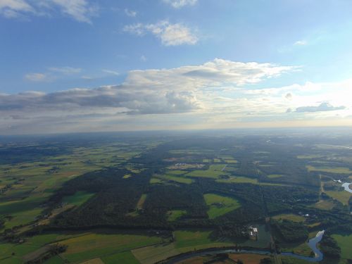 balloon flight clouds air