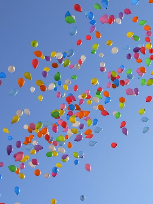 balloons color sky