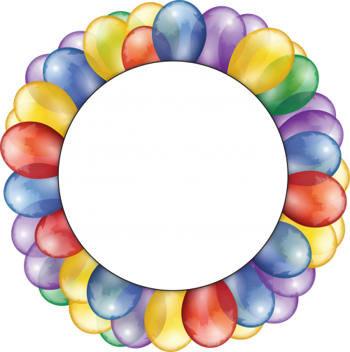 balloons circle frame