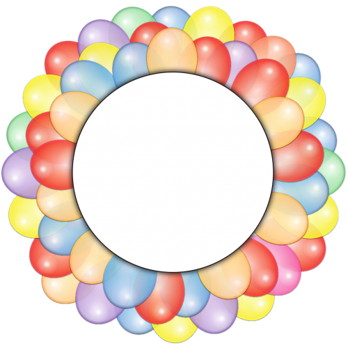 balloons circle frame