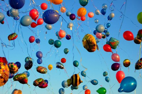 balloons sky fly