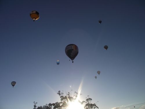 balloons hot air ballooning sky