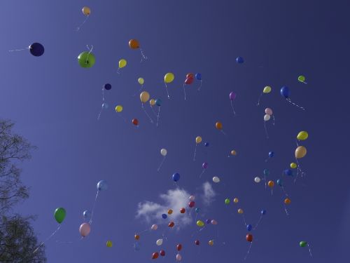 balloons anniversary inkblot