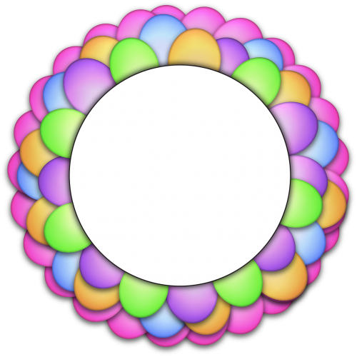 balloons circle frame