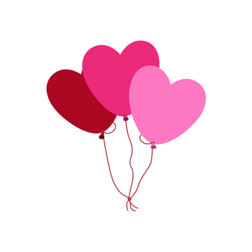 balloons hearts love