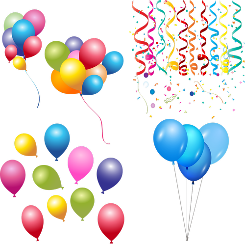 balloons  confetti  celebration