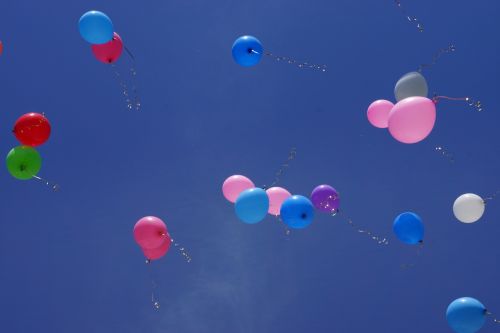 balls sky balloons