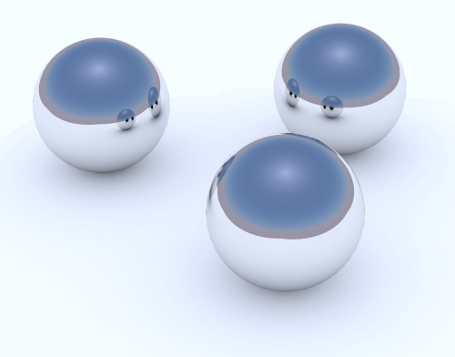 balls orbs reflection