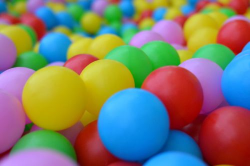 balls children's playground multicolored