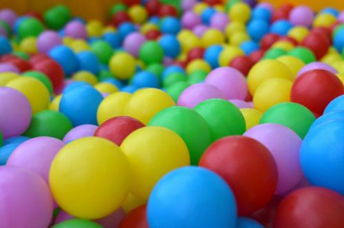 balls children's playground multicolored