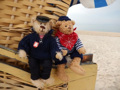 baltic sea beach chair teddy bears