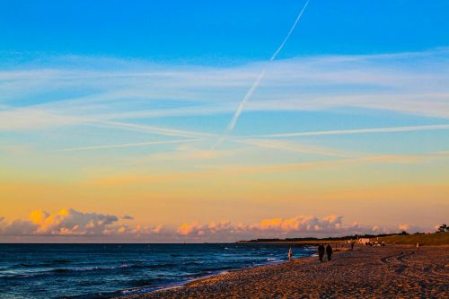 baltic sea beach sunset