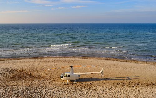 baltic sea helicopter beach