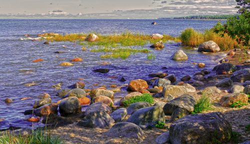 baltic sea waters boulders