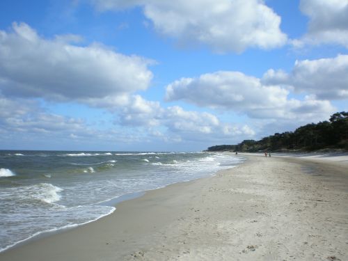 baltic sea beach clouds
