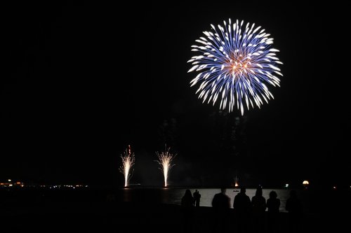 baltic sea  fireworks  pyrotechnics