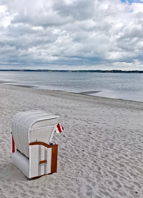 baltic sea  beach chair  fine sand beach