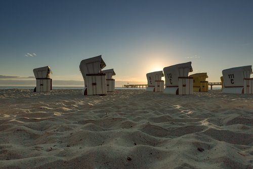 baltic sea  beach chair  summer vacation