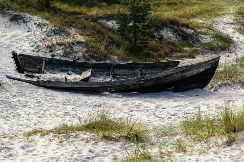 baltic sea wooden boat weathered