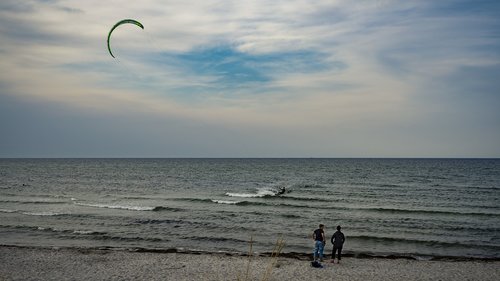 baltic sea  kite surfing  sea