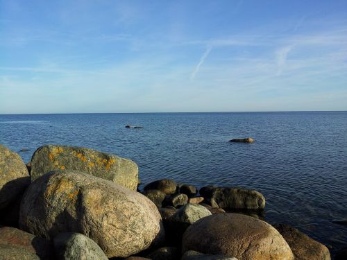 baltic sea stone beach sea