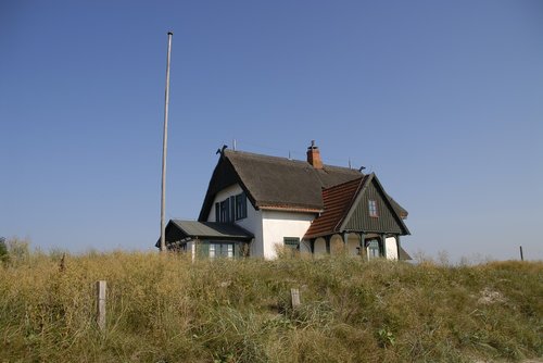 baltic sea  beach house  landscape