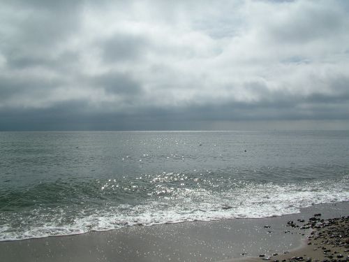 baltic sea beach clouds