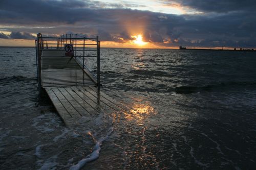 baltic sea coast poland clouds