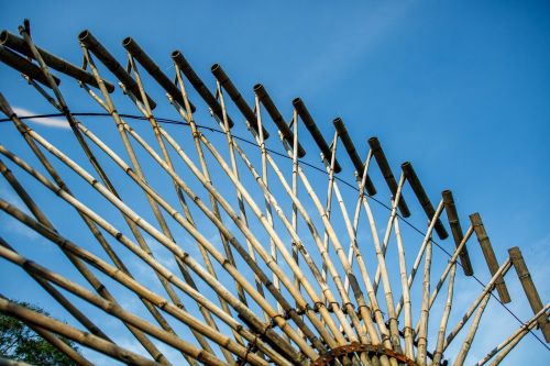 bamboo water wheel natural