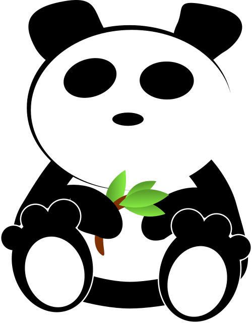 bamboo panda eating