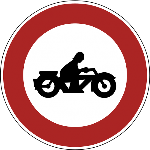 ban motorcycles forbidden
