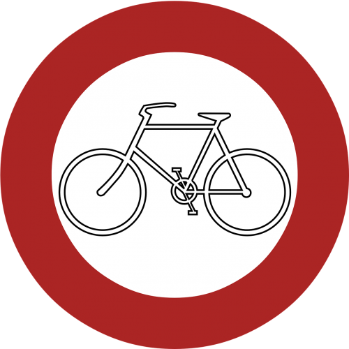 ban cyclists warning