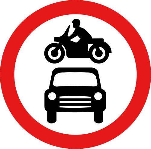 ban on driving motorcycle car