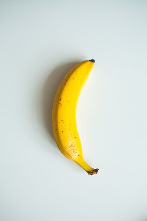 banana yellow white background