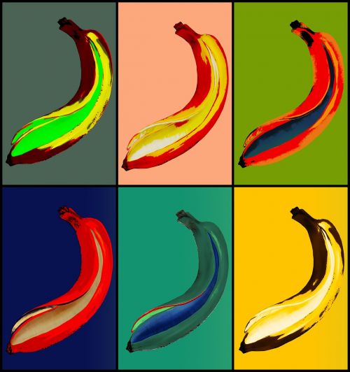 banana pop art drawing