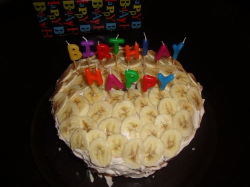 banana cake cake birthday