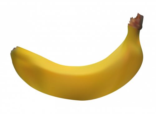 Banana Isolated White Background