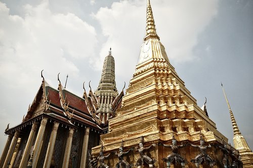 bangkok  great palace  gold