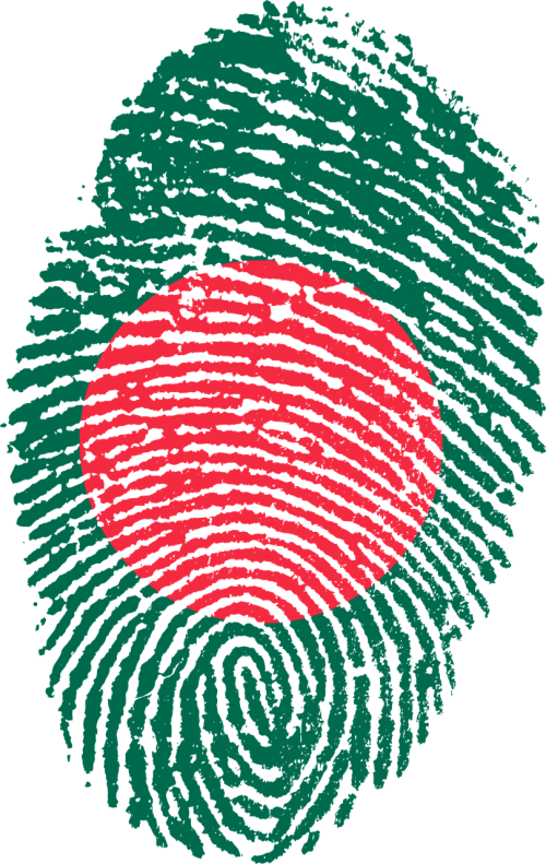 bangladesh flag fingerprint