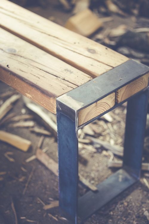 bank wooden bench sit