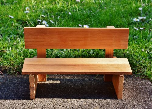 bank wood seat