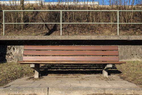 bank wooden bench structure