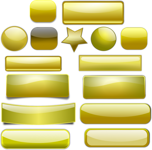 banner button gold