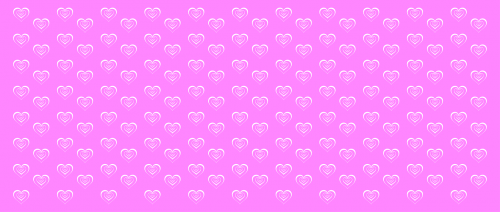 banner pink hearts