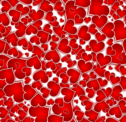 banner hearts background