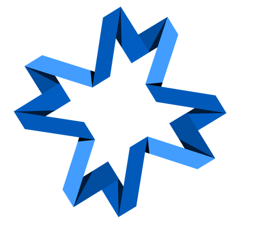 banner blue symbol