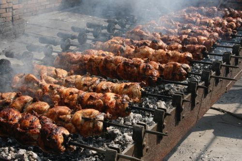 barbecue kabab charcoal