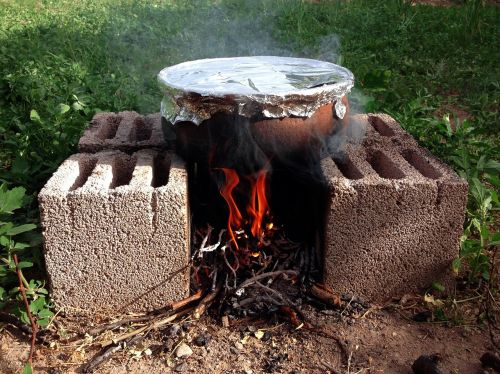 barbecue coal embers