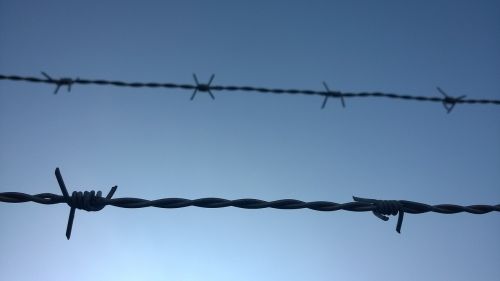 barbed wire symbol caught